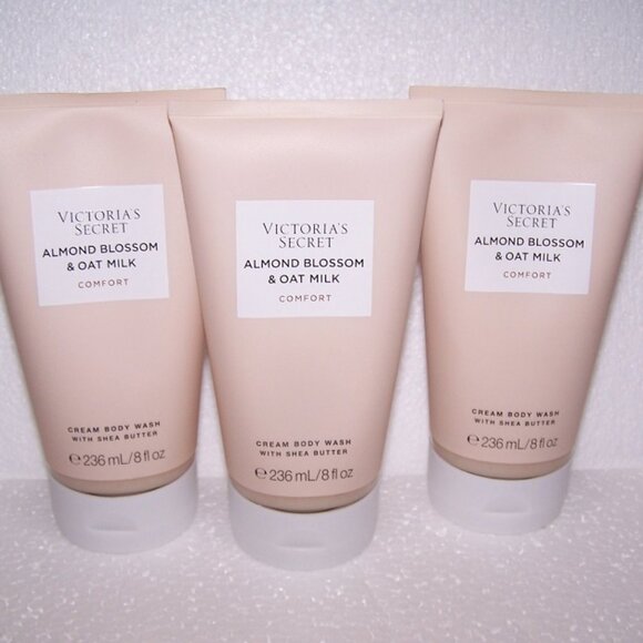 Victoria's Secret Almond Blossom Comfort Cream Body Wash 8 fl oz - Lot of 3